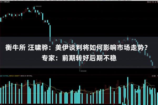 衡牛所 汪啸骅：美伊谈判将如何影响市场走势？ 专家：前期转好后期不稳